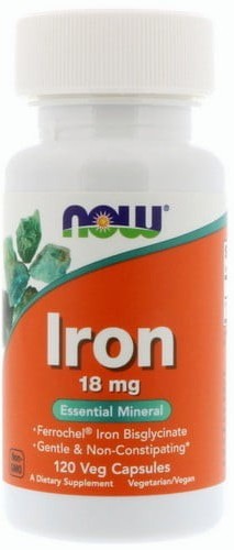 NOW Iron 18 мг, 120 капс