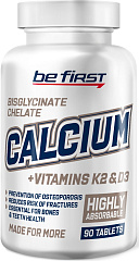 Be First Calcium bisglycinate chelate + K2 + D3, 90 таб