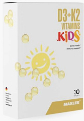 Maxler Vitamins D3 + K2 Kids Softgels, 30 капс