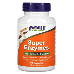NOW Super Enzymes, 90 капс