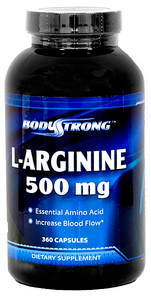 Body Strong L-Arginine 500 mg, 360 капс