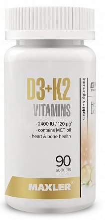 Maxler Vitamin D3 + K2, 90 капс