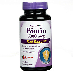 Natrol Biotin 5000 mcg, 90 таб