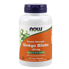 NOW Ginkgo Biloba 120 mg, 100 капс