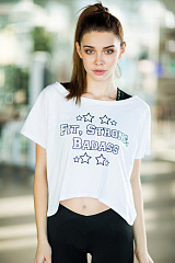 DF PRO Распашонка хлопковая BadAss, белая