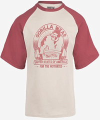 Gorilla Wear GW-90568\BEZ-RD Футболка "Logan", бежевая-красная
