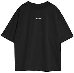 Kultlab Мужская футболка Oversize Merch Bodybuilder, чёрная - серая