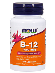 NOW Vitamin B-12 1000 мкг, 100 леденцов