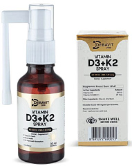 Debavit Vitamin D3 + K2 Spray, 30 мл