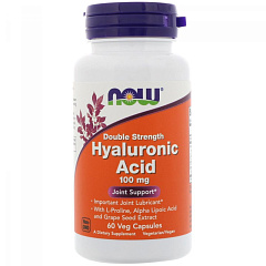 NOW Hyaluronic Acid 100 mg, 60 капс