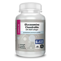 Chikalab Glucosamine, Chondroitin with MSM Collagen, 60 таб