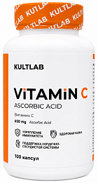 Kultlab Vitamin C 650 мг, 100 капс