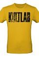 Kultlab Футболка мужская Бодибилдер (чёрный логотип), жёлтая - чёрная