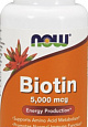 NOW Biotin 5000 мкг, 60 капс