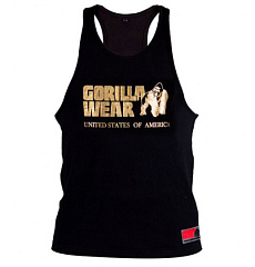 Gorilla Wear GW-90104/BK-GOLD Майка "Classic", чёрная - золотая