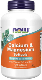 NOW Calcium & Magnesium & D3 & Zinc, 120 капс