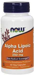 NOW Alpha Lipoic Acid 250 mg, 60 капс