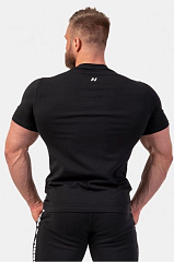 Nebbia 293 Vertical Logo NEBBIA T-shirt, чёрный