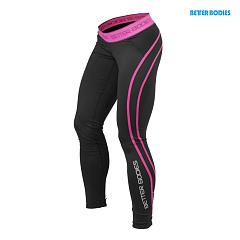Better bodies 110712-965 Athlete Tight, спортивные лосины, черный/розовый