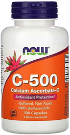 NOW Vitamin C-500 Ascorbate, 100 капс