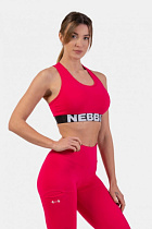 Nebbia 410 Medium Impact Cross Back Sports Bra, розовый