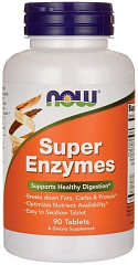 NOW Super Enzymes, 90 таб