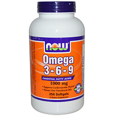 NOW Omega 3-6-9 1000 mg, 250 капс