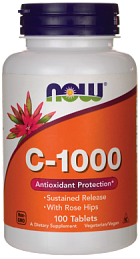 NOW Vitamin C-1000 RH, 100 таб