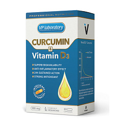 VP Laboratory Curcumin & Vitamin D3, 60 капс