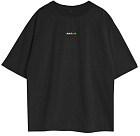 Kultlab Мужская футболка Oversize Merch, чёрная - бело-оранжевая