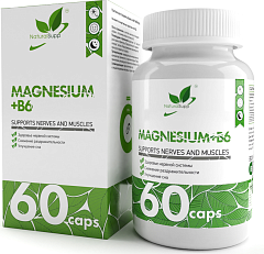 NaturalSupp Magnesium + B6, 60 капс
