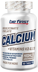 Be First Calcium Chelate + K2 + D3, 60 капс