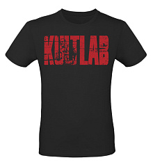 Kultlab Футболка мужская Джей Катлер (красный логотип), чёрная - красная