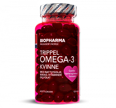 Biopharma Trippel Omega-3 Kvinne, 120 капс