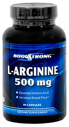 Body Strong L-Arginine 500 mg, 90 капс
