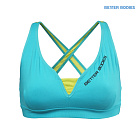 Better bodies 110735-524 Комбинированный топ Contrast Short top, голубой
