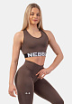Nebbia 410 Medium Impact Cross Back Sports Bra, коричневый