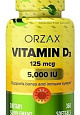Orzax Vitamin D3 5 000 IU, 360 капс