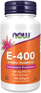 NOW Vitamin E-400 DA, 100 капc