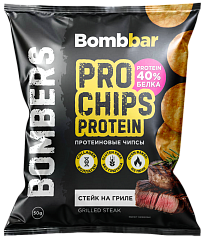 Bombbar Чипсы цельнозерновые протеиновые Pro Chips, 50 гр