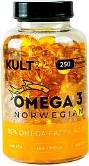 Kultlab Omega 3 Norwegian, 250 капс