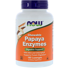 NOW Papaya Enzymes, 180 пастилок