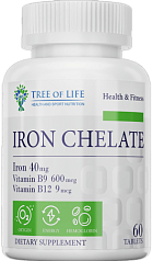 Tree of Life Iron Chelate, 60 таб