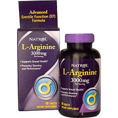 Natrol L-Arginine 3000 mg, 90 таб