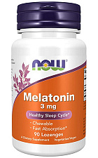 NOW Melatonin 3 мг, 90 леденцов